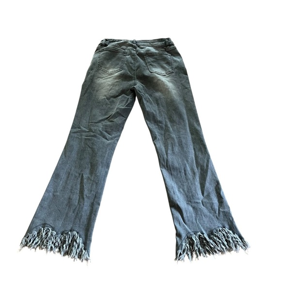 Charlie Grey Cropped Slim Straight Jeans Size 8 | Stretch Mid-Rise Casual Denim - Picture 9 of 10